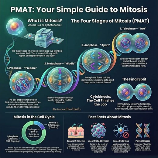 Mitosis: one cell, two identical cells