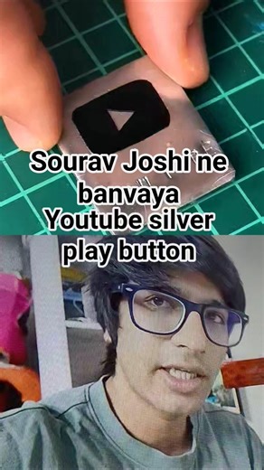 I made a youtube silver play button an iphone #viral #souravjhoshivlog #shortvideos
