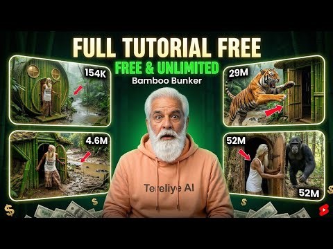 How to make a Bamboo Bunker Video with AI | Viral Jungle Survival Tutorial