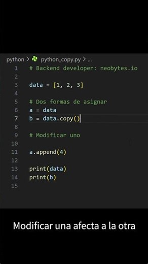 Python — esta copia ocurre aunque no la veas