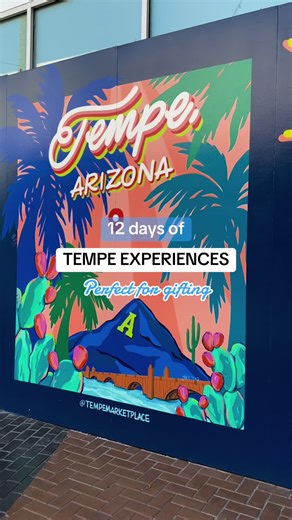12 Days of Tempe 🎁 Day 9— An activity at Tempe Marketplace. There’s more to this area than its shops and dining. Exciting experiences are just waiting to be had — from axe throwing and movie watching to escape room adventures. Gift cards are available at Lumberjaxes, Escapology, and Harkins Theatres, making it easy to gift memorable experiences like these! Each day from now until December 12, we’ll be sharing with you 12 different experiences around Tempe that would be perfect to gift to anyone