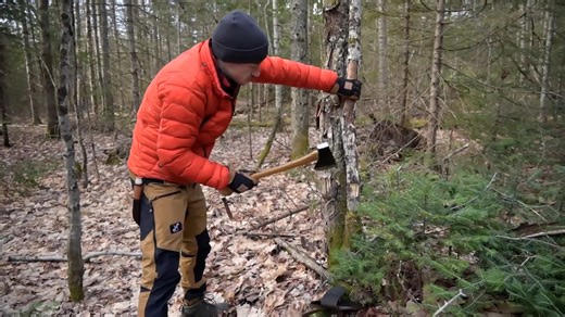 He gets a fully restored vintage American plumb axe
