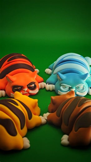 Grumpy Cat STL and 3MF Flexi for 3D Printers RELEASED!