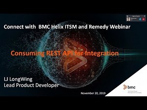 BMC ITSM: Webinar - Consuming REST API for Integration