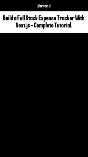 ⌬ AI on Instagram: "Full Stack Expense Tracker. 🚀 Build Full Stack Expense Tracker With Next.Js with this tutorial. #ai #programming #coding #python #reelsi̇nstagram"