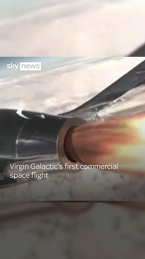 Virgin Galactic said its first commercial spaceflight represents a new era in government-funded, commercial human-tended research missions. Link in bio for more 🔗 #commercialspaceflight #VirginGalactic | Sky News