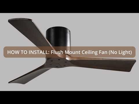 How to Install a 42" Flush Mount Ceiling Fan (No Light) | Solid Wood | Duclsaty