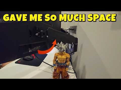This Monitor Arm Saves So Much Space! - Dual Monitor Arm