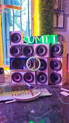 mini dj setup at home with a speaker box testing 😱 #soundsystem #shorts #minidj