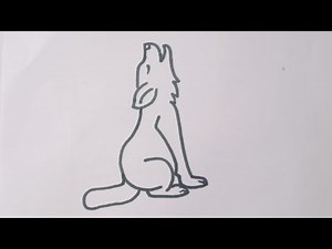 How to draw Howling wolf / easy drawing step by step
