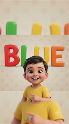 Learn Blue Color Spelling | B L U E | Colors for Kids | Yuvaan Toddler World #Shorts