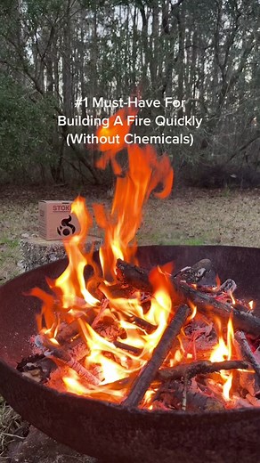 Ditch the lighter fluid. STOKES Firestarters are the best way to get a fire going quickly. All you need is one STOKE, one match, and some wood, and you’ll have a roaring fire in no time. #STOKESfirestarters #CampfireHack #FireHack #Campfire #Firestarter #CampfireTips #HowToBuildACampfire #HowToBuildAFireFast #CampingTips #BuildACampfireFast #CampingHack #Firestarter #FirebuildingTips #campingtips