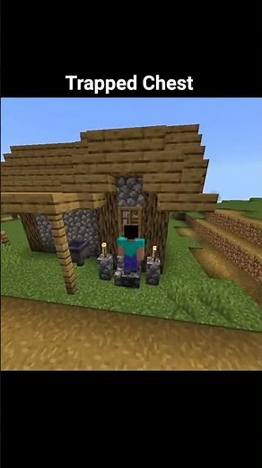 Chest trap in Minecraft #areuok #minecraft #shorts
