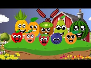 Ten Little Fruits Jumping on the Bed | Nursery Rhyme for Toddlers Colorful Animated Song for Kids