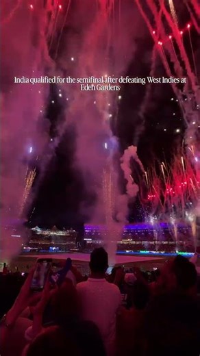 India qualified for the semifinals after defeating West Indies at Eden gardens 😍#indvswi#t20worldcup