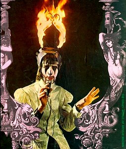 God of Hellfire: Arthur Brown incinerates the hairy hordes at Glastonbury Fayre