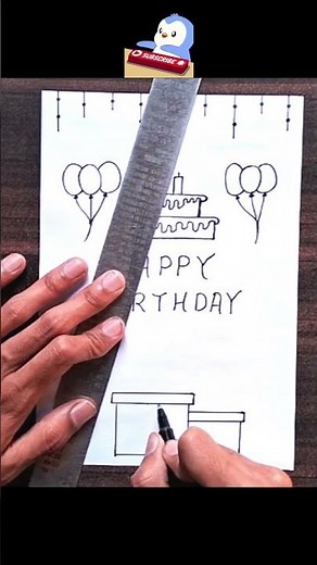 Happy birthday card/ Birthday card drawing/ Handmade birthday card designs/ Birthday card making
