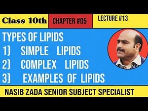 Types of Lipids | Classification of Lipids | Simple Lipids | Complex lipids | @NASIBZADASSS
