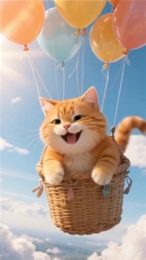 The Flying Cat Adventure – A Sky Full of Balloons!