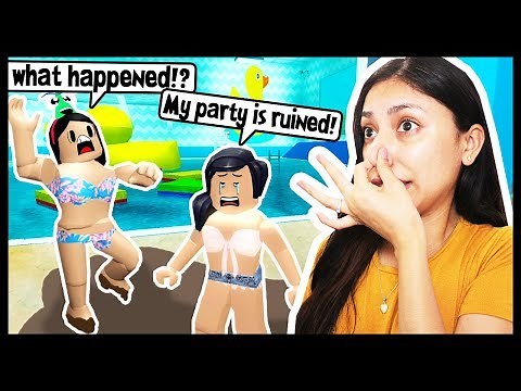 MY FRIEND HAD THE WORST POOL PARTY EVER! - Roblox Roleplay - Escape Swimming Pool Obby