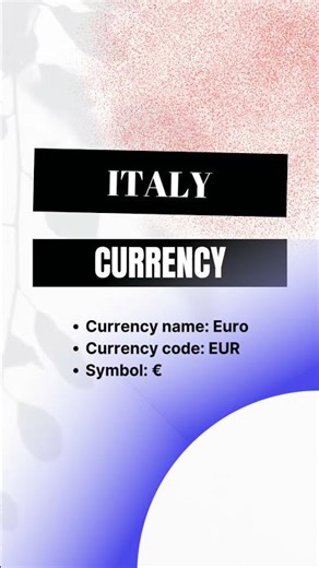 Italy Currency #currency #yt #ytshorts #reelsvideos #europe #europeancountries #italy