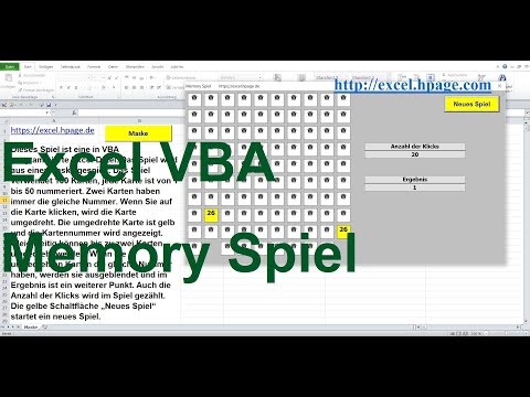 Memory Spiel in Excel VBA