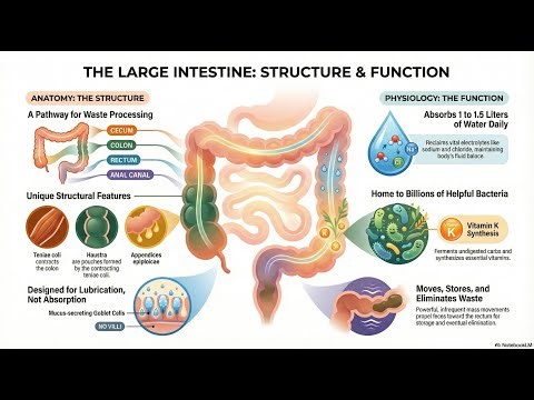The Large Intestine #nursingmanagement #gnm #anm #anatomyphysiology #intenstine