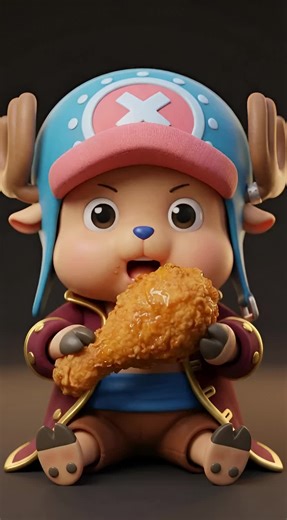 Cute Chopper loves chicken... ☺️ 🍗 #asmr