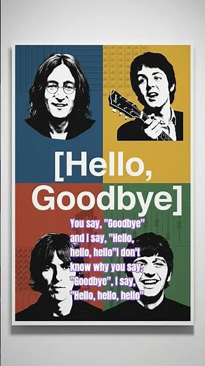 Hello, Goodbye - The Beatles 🎵 Timeless Classic | #shorts