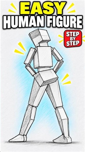 How to Draw a Human Figure Using Simple Shapes ✏️