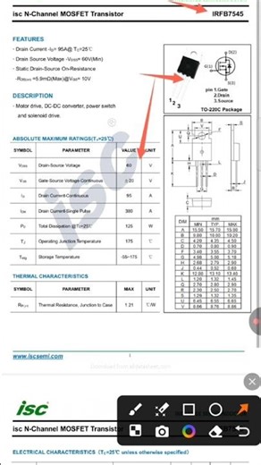 B7545 MOSFET work and pinout #winding #arduino #mosfet