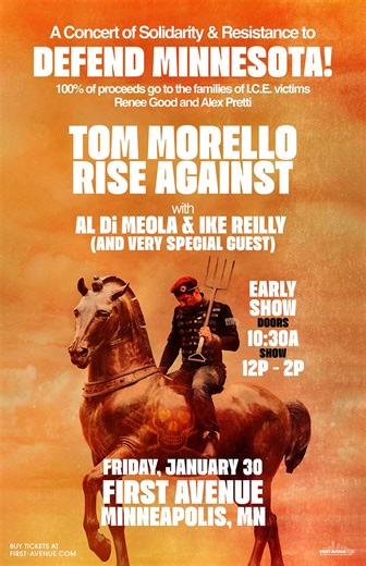 Tom Morello and Rise Against ★ First Avenue - First Avenue