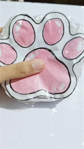 make your own cute cat paw paper squishy at home | paper squishy tutorial #kawaii #catpaw #cat