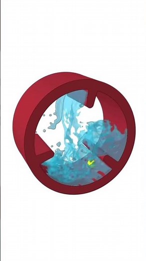 Inside a #washingmachine 🌊 Fluid Dynamics #simulation #science #Engineering