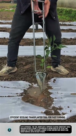 Efficient seedling transplanter tool for fast farming #tools