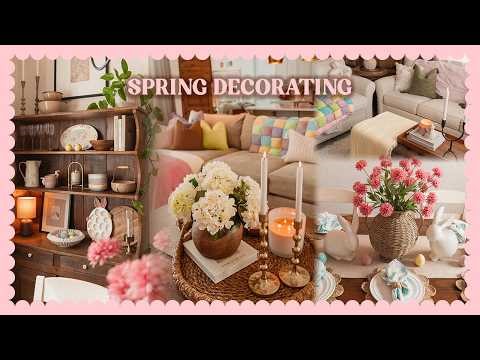 SPRING HOME DECORATING | cozy + pastel home refresh for spring