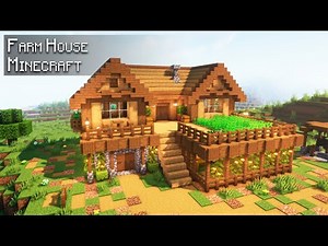 Minecraft: How to build a Survival Farm House | Tutorial