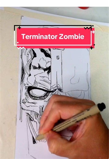 Terminator Zombie Art: A Unique Drawing Experience