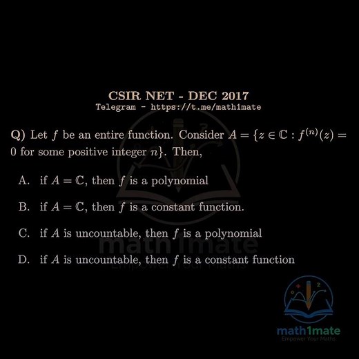 CSIR NET, Mathematical Science, Previous questions