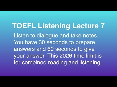 TOEFL Listening Lecture Exercise – Boost Your Score Today