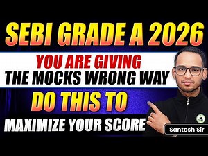 SEBI Grade A | How to Attempt Mock Tests for Phase 1 | SEBI Complete Strategy |SEBI Paper 2 Strategy