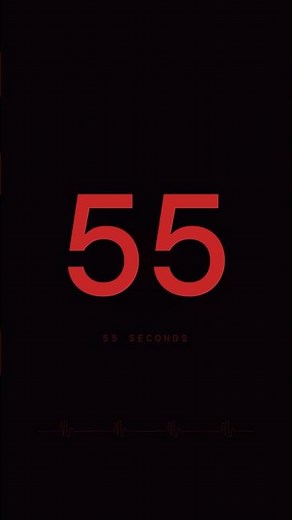 55s Silent Heartbeat Timer ❤️ 55 Second Countdown (No Sound) #Shorts