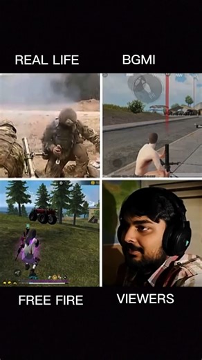 REAL LIFE VS PUBG VS FREE FIRE #pubgmobile #bgmi #freefire #funny