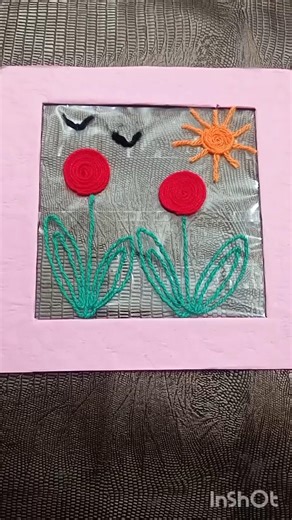 🌼creative art 🧿#wool painting #decoration idea #creative #art #trending #viral #ytshorts #craft #diy