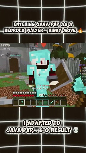 I Beat a Java Player 6-0 as a Bedrock Player 🔥 #shorts