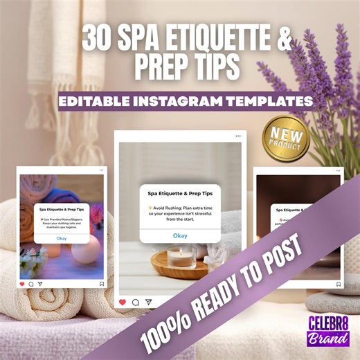 Spa Etiquette & Prep Tips, Massage Spa Social Media Templates, Massage Therapy Spa Instagram Templates, Head Spa Canva Templates, Day Spa - Etsy
