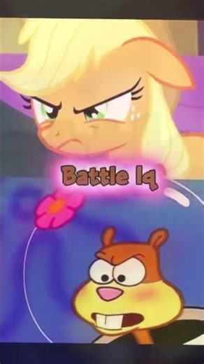 APPLEJACK VS SANDY CHEEKS WHO WINS? #MLPFIM#SPONGEBOB#
