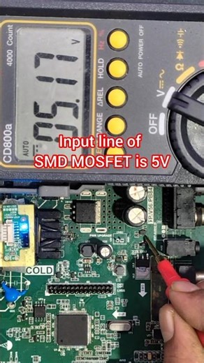 I Fixed My TV With A 5V MOSFET #shorts #electronics #pcbrepair #education
