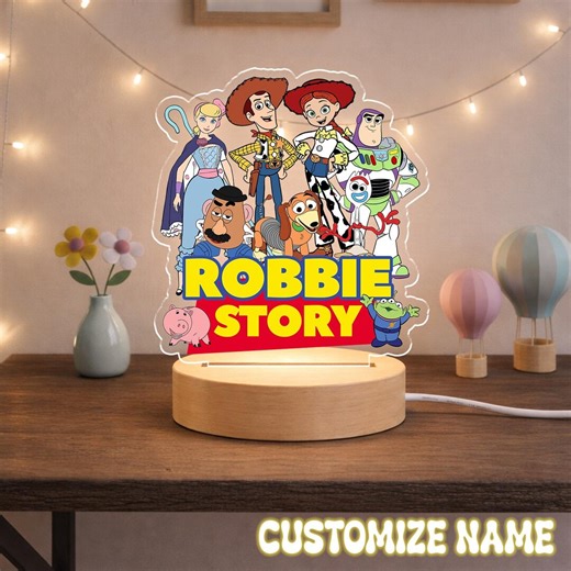 Toy Story Birthday Night Light/toy Story Night Light/toy Story Bedroom Sign/kids Bedroom Decor/child Nursery Nightlight OIO508-3 - Etsy