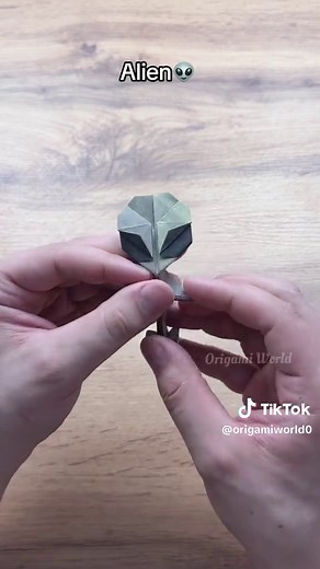 👽Alien Origami Tutorial #alien #origamiart #papercraft #origami #origamitutorial